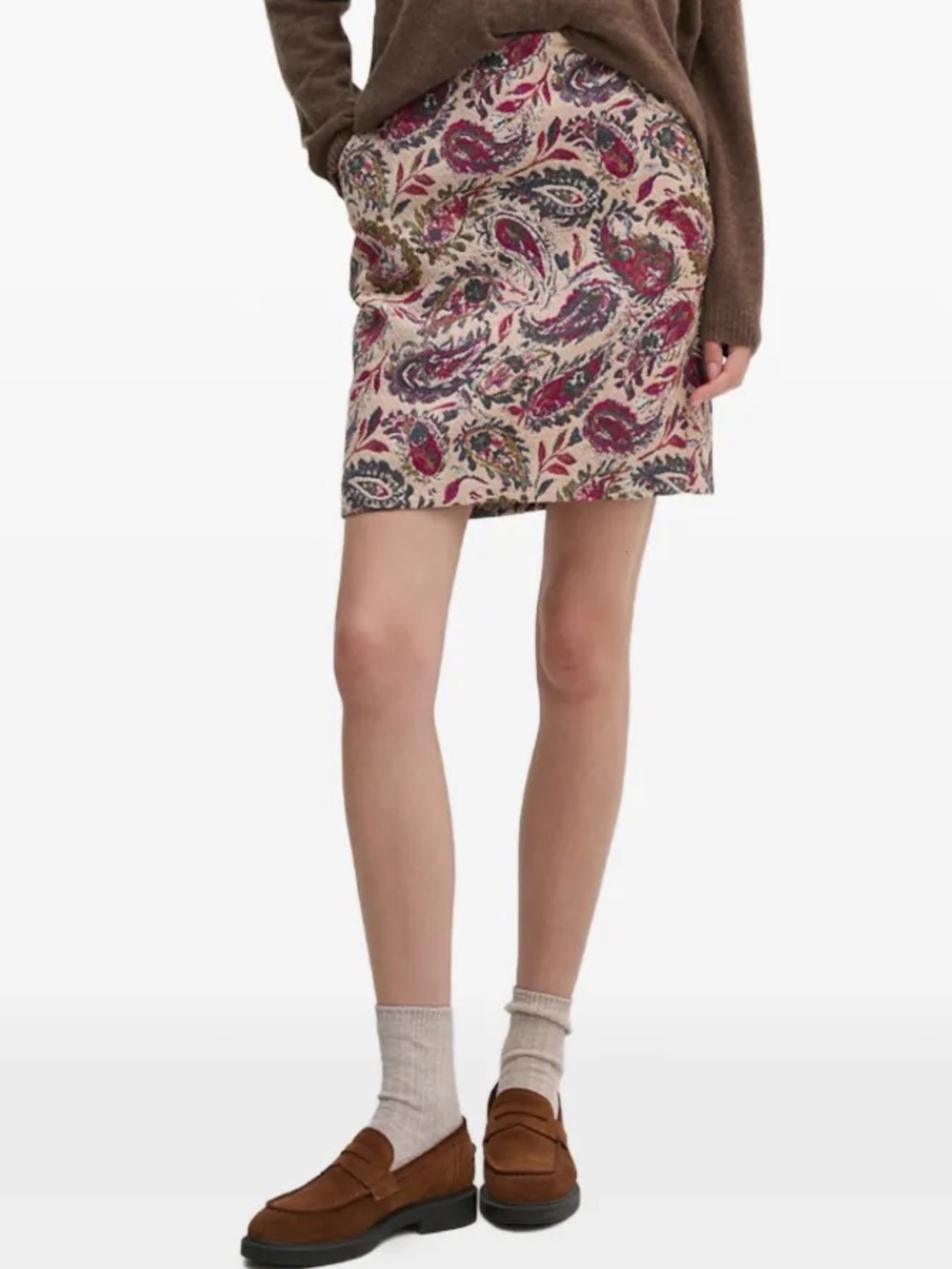 NWT Mos Mosh paisley-print tapestry mini skirt MSRP $445